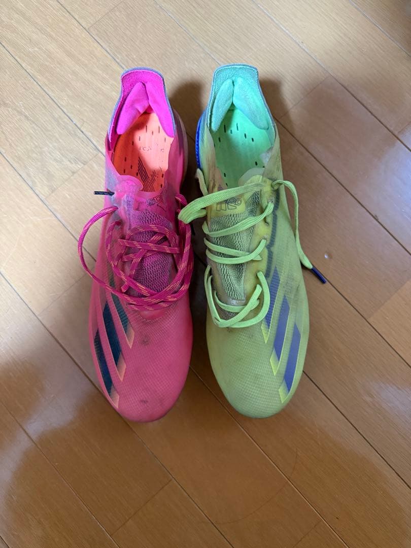 adidas X サッカースパイク 27cm FG ピンク×イエロー 人気カラー