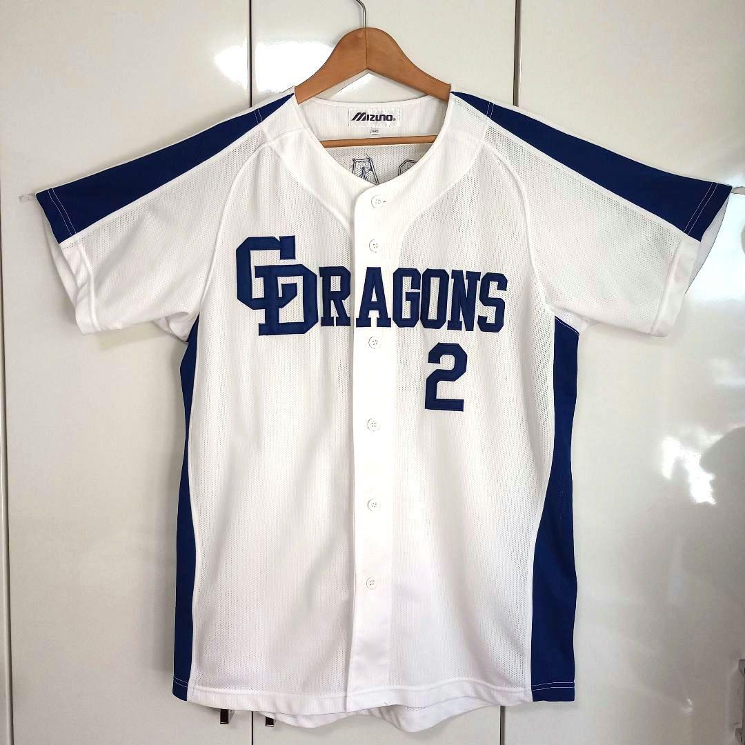 【美品】中日 ドラゴンズ ホーム ユニフォーム 荒木雅博 ミズノ製 XL