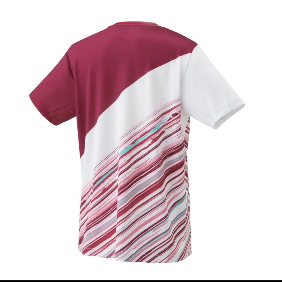 YONEX ストライプ Tシャツ JP Lサイズ 赤/白