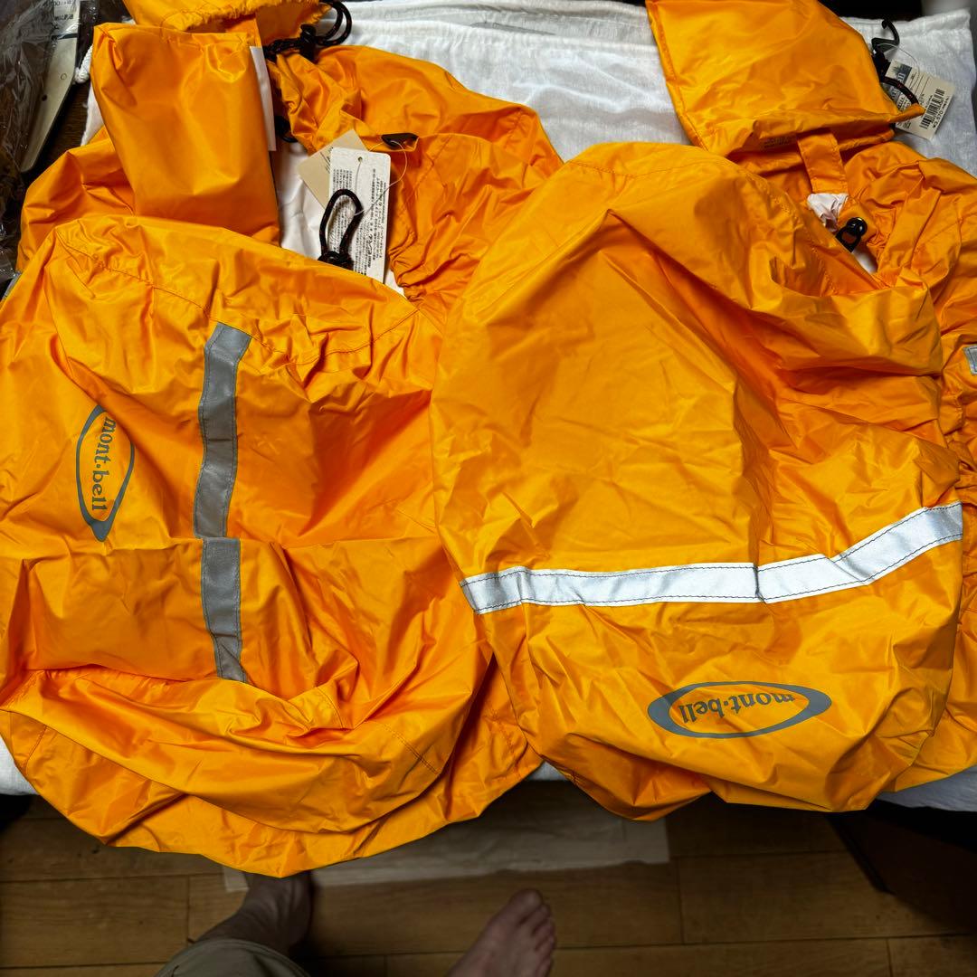 新品未使用　自転車ツーリングバック用　サイクルバックレインカバー4点