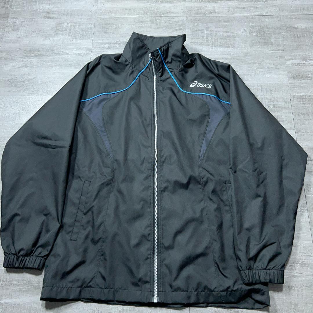 asics アシックス ウィンドブレーカー 上下 セットアップ L 黒 裏地