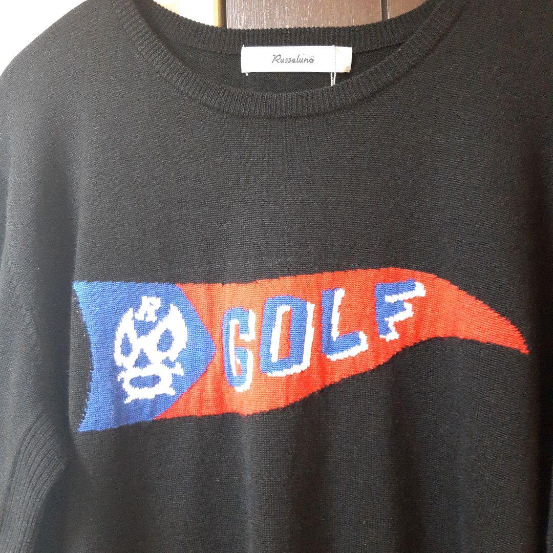 新品ラッセルノ　Russeluno Golfハイゲージニットセータ定価30800
