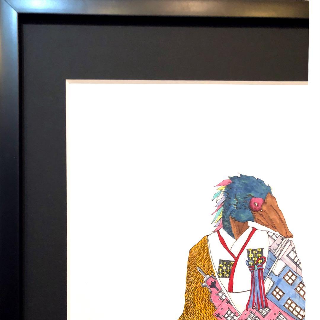 【原画】Archaeopteryx don't know the kimono.