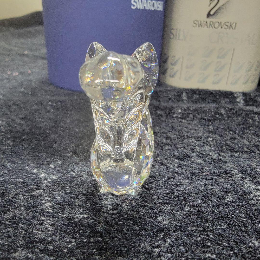 01 SWAROVSKI スワロフスキー 置物 リス、キツネ 3点セット