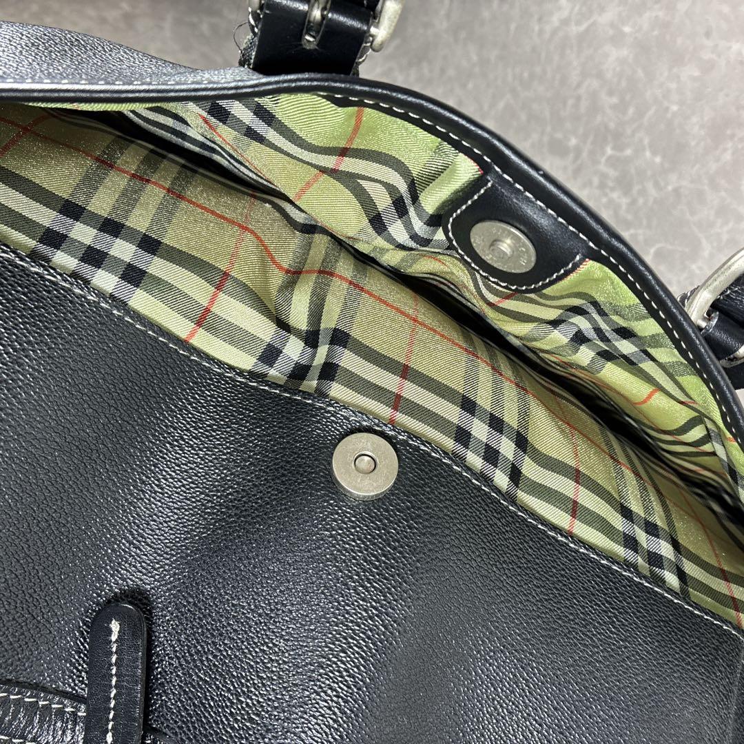 Burberry golf バーバリー ボストンバッグ ノバチェック 黒ブラック