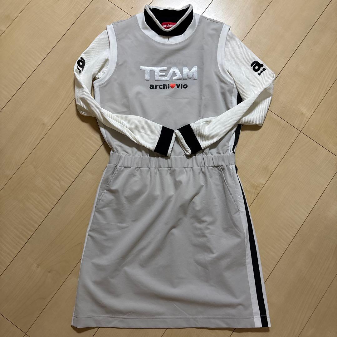 アルチビオ　archivio TEAM ワンピース　モックネックシャツ　2点