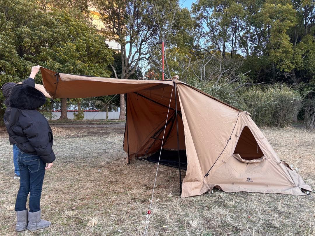 【美品】goglamping パップテント2.0 芝サイト使用5回