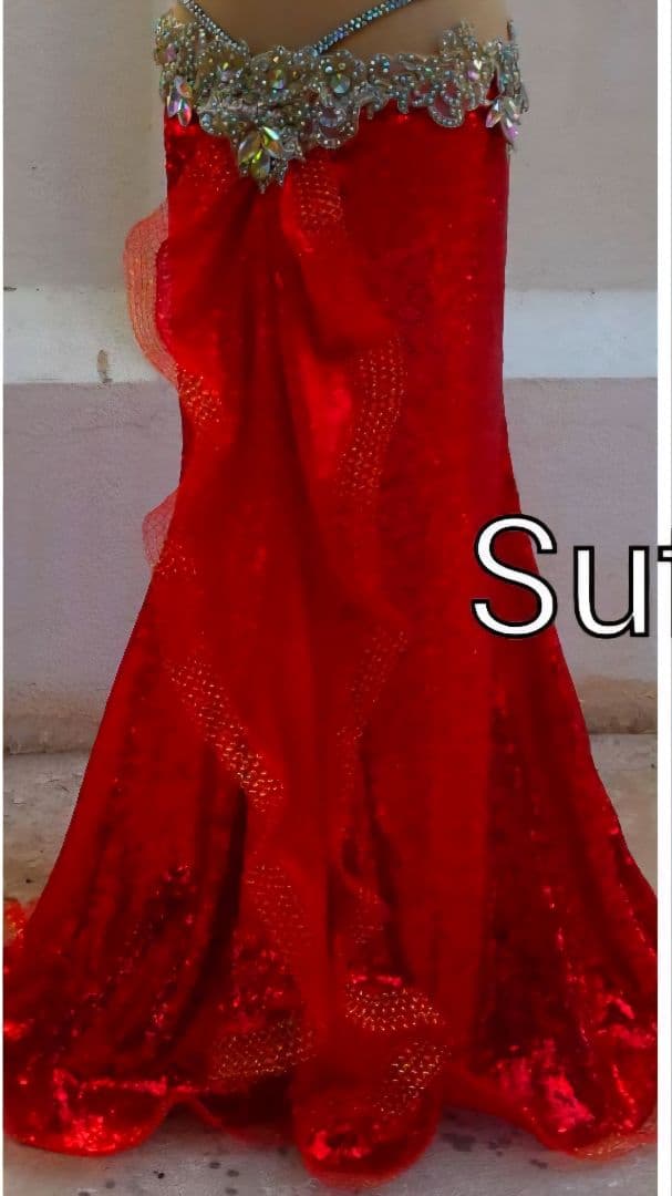 Sufel Boutique ベリーダンススカート 赤