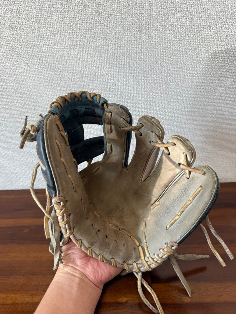 し*ま様 Slugger 軟式グローブ 青/ベージュ