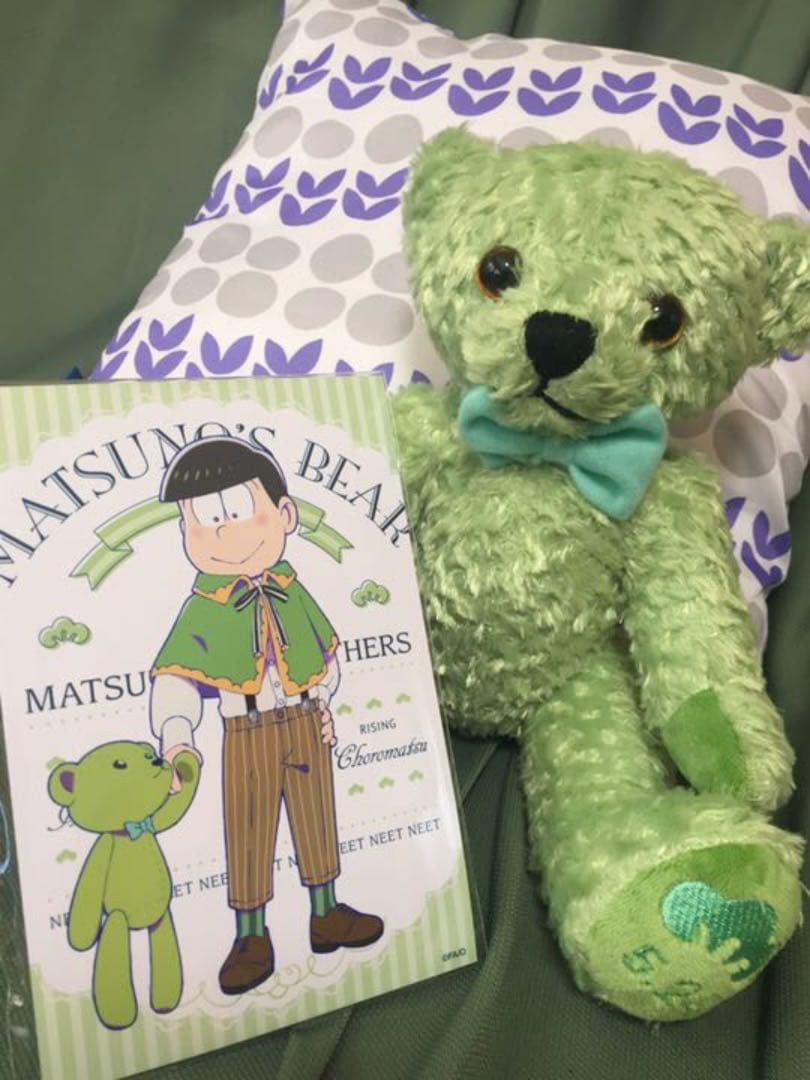 美品 おそ松さん テディベア 全セット 缶バッヂ ポスカ付き くま松さん