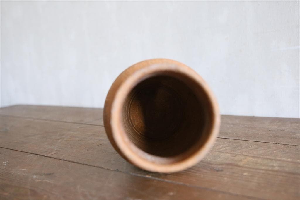 フランスアンティーク陶器ボトル/土器/花瓶/花器フラワーべース(74-92-1)