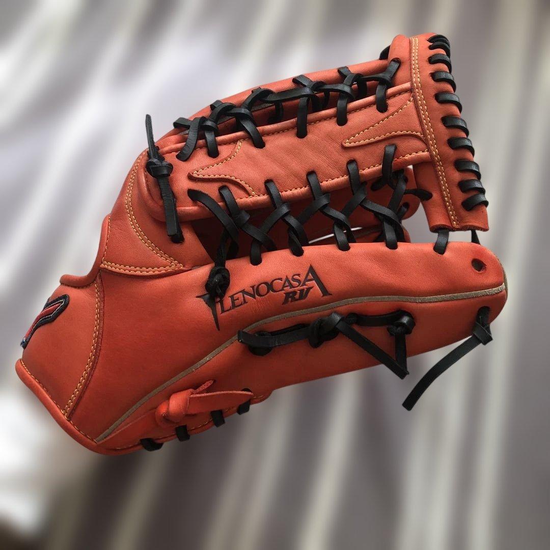 ポ*助様 ミズノ ビクトリーステージ　軟式グローブ 外野手用　右投げ用 オレンジ