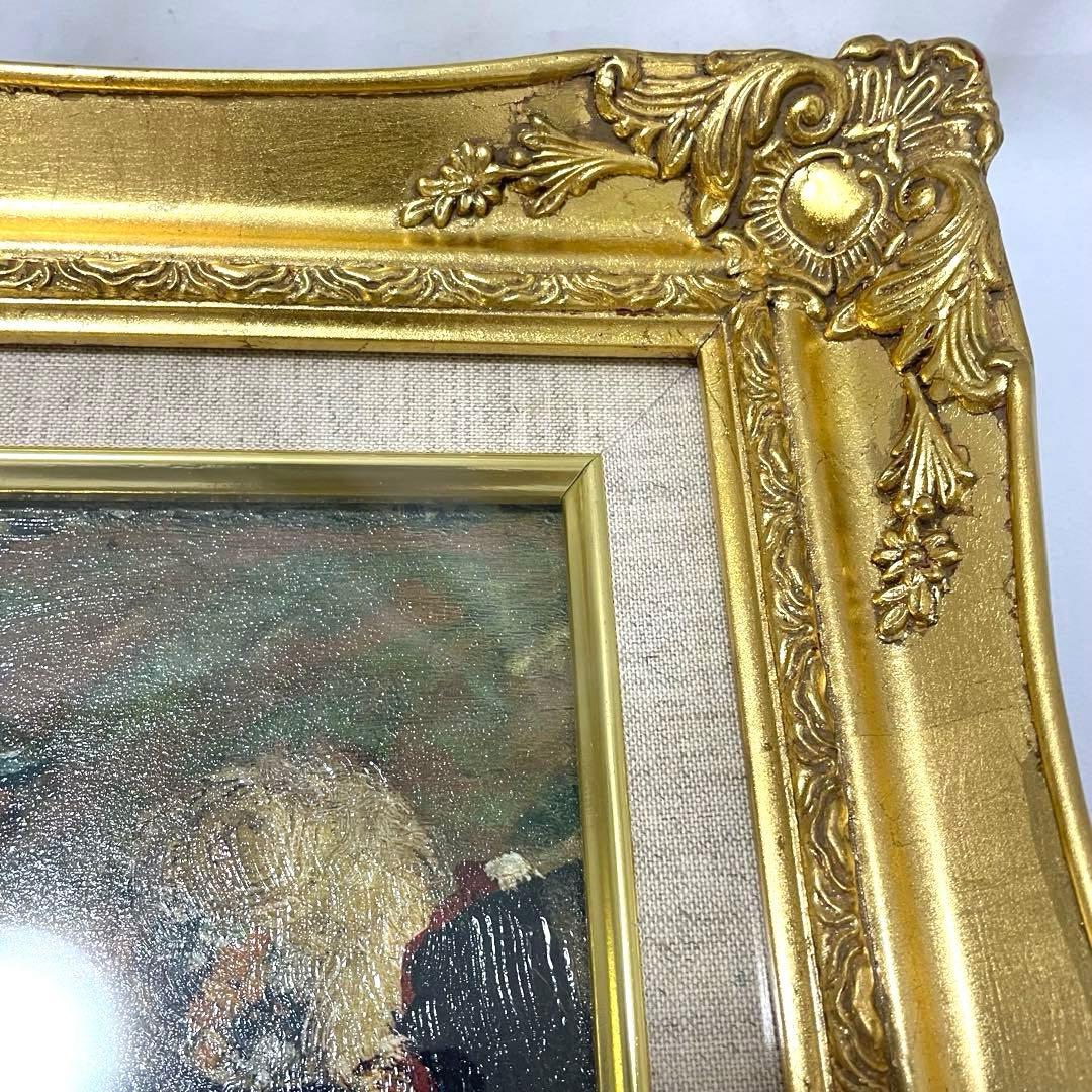 競馬場 1台の馬車とアマチュア騎手たち　エドガー・ドガ　額付き　絵画