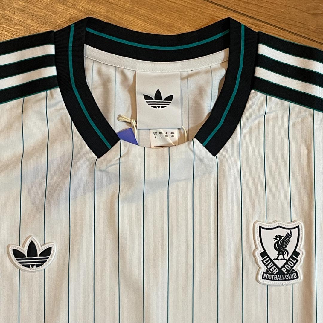 新品　2XL　リバプールFC テラスアイコン ジャージ　ホワイト　ストライプ