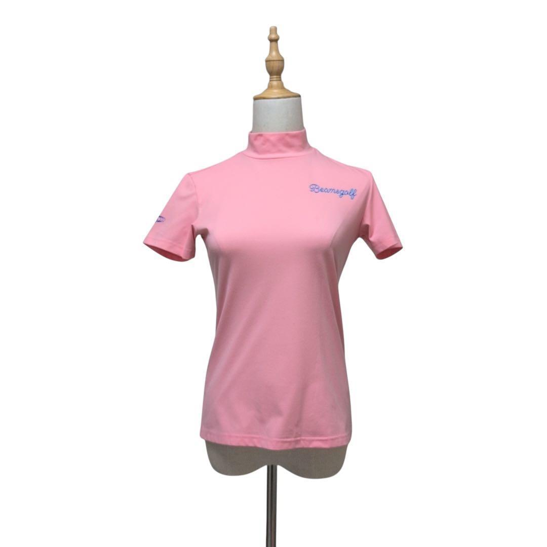 BEAMS GOLF ビームスゴルフ【S】半袖シャツ モックネック ピンク 美品