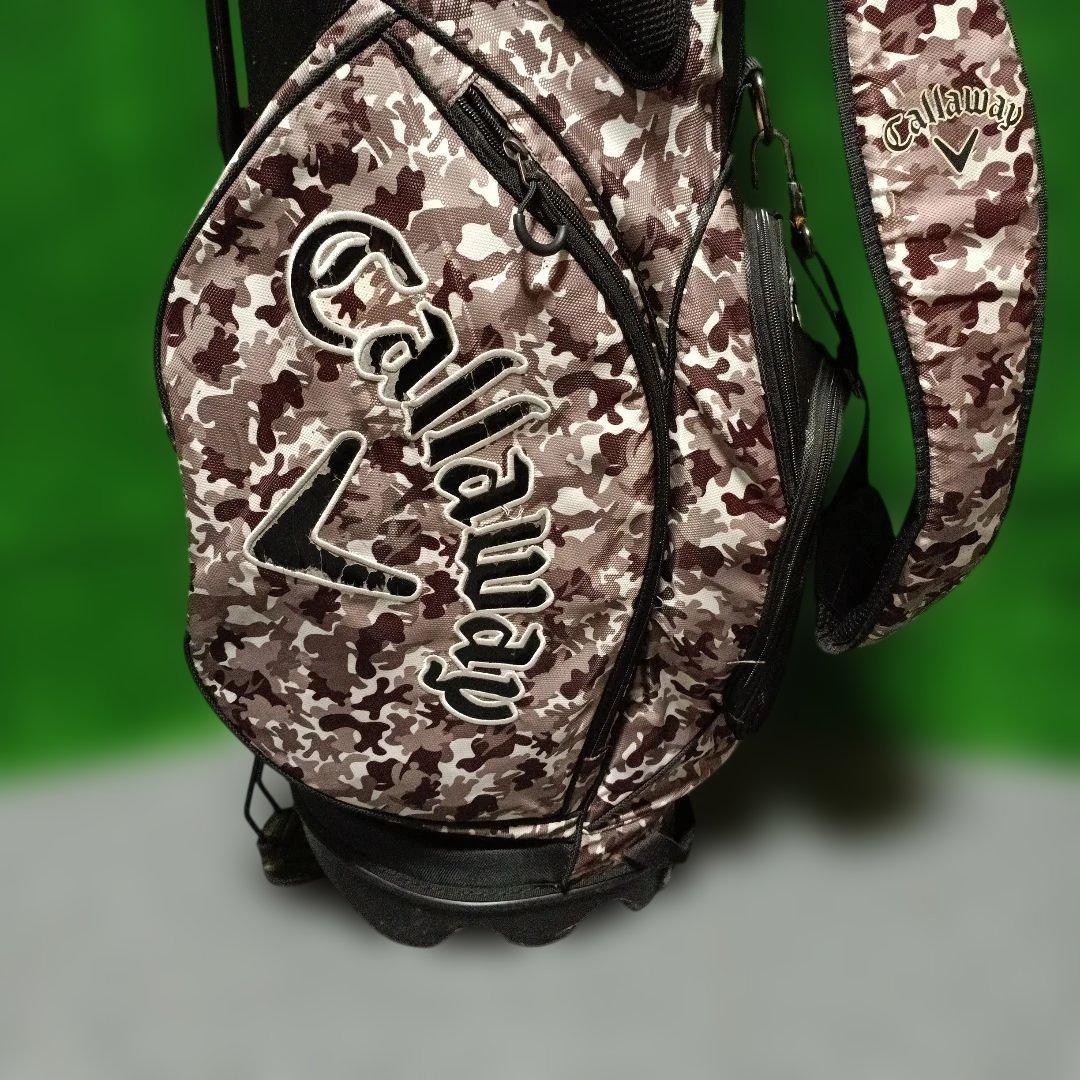 Callaway 迷彩キャディバッグ スタンド式 ※バック、フード色褪せあり