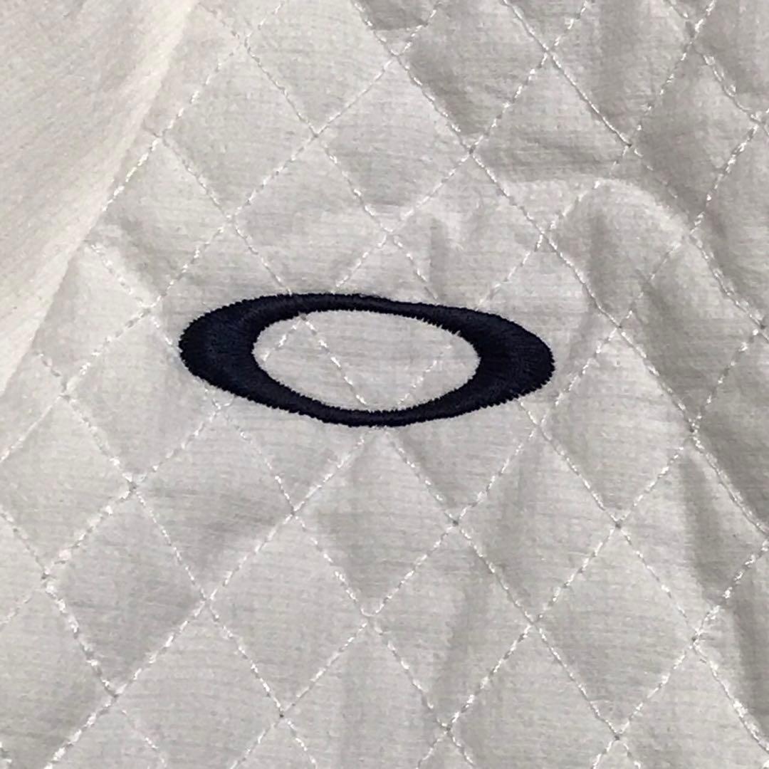 OAKLEY オークリー キルティングゴルフジャケット　刺繍ロゴ　ホワイト　XL
