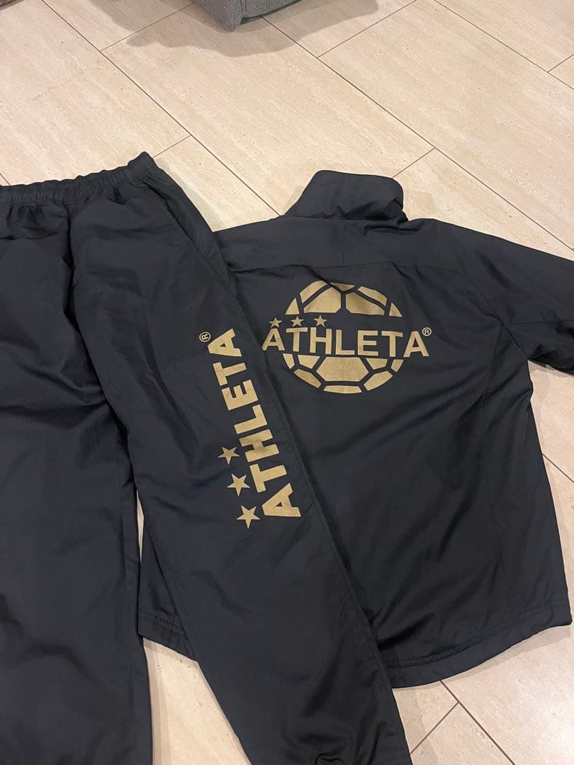 ATHLETA ウィンドブレーカー上下ブラックS