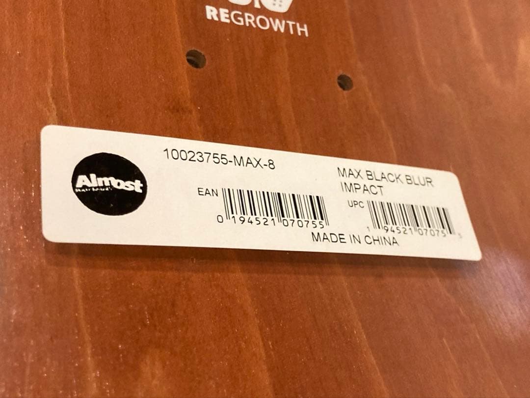 【未使用/新品】almost skateboard 8.0 スケボー　デッキ