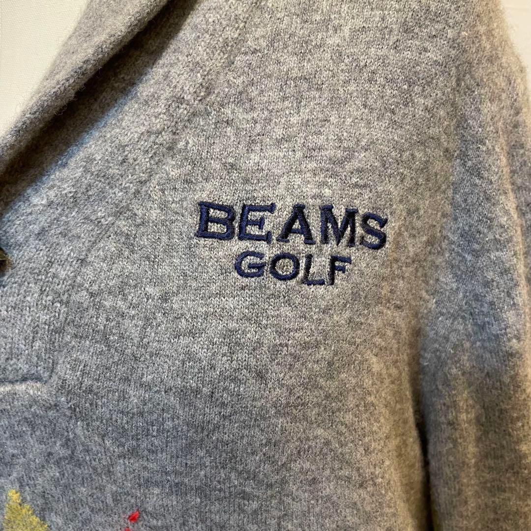 【美品】ビームスゴルフ BEAMS GOLF ニットセーター グレー系 XL
