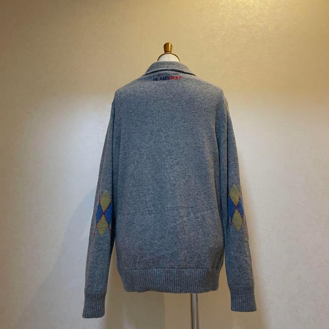 【美品】ビームスゴルフ BEAMS GOLF ニットセーター グレー系 XL