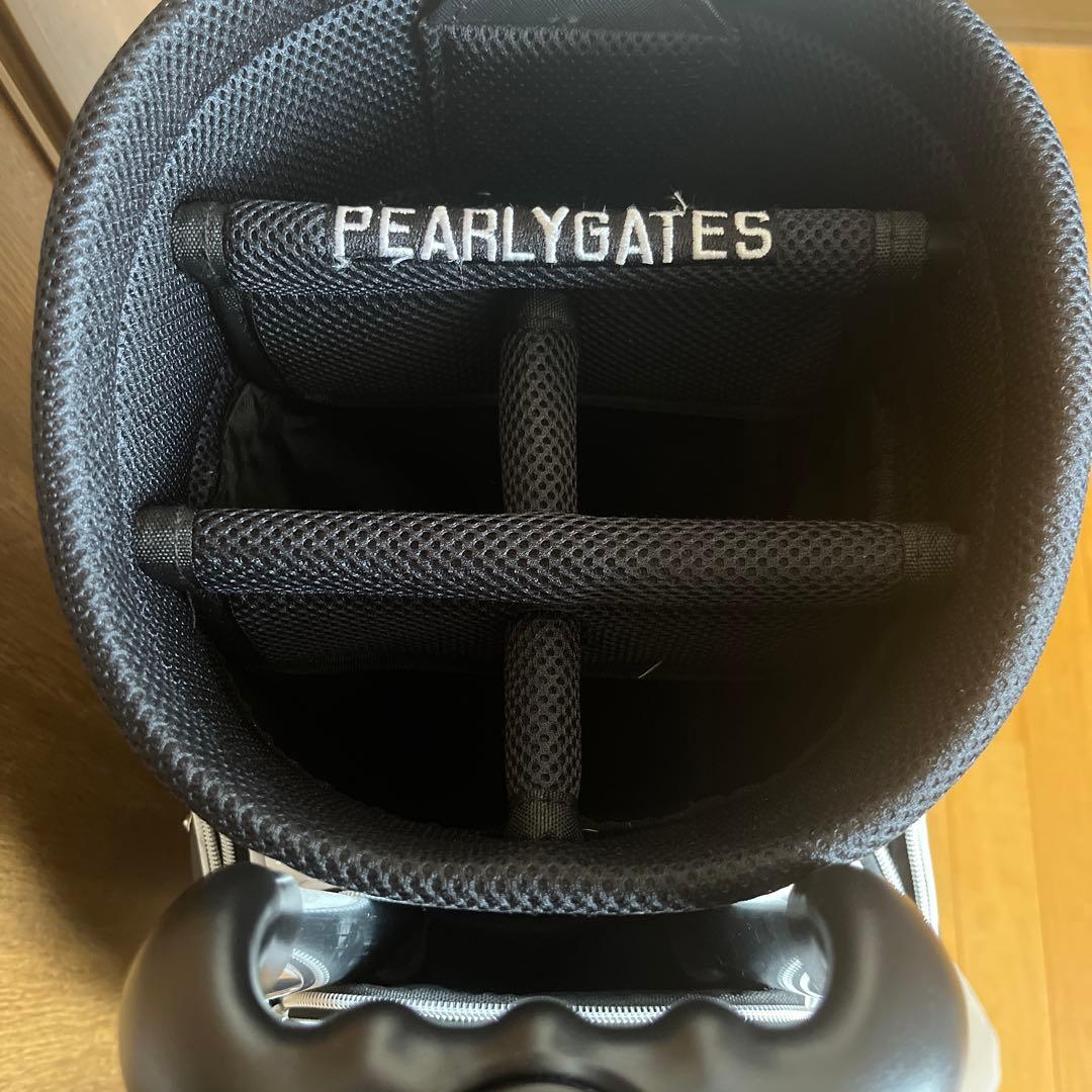 【リョウ】PEARLY GATES キャディバッグ ホワイト/ブラック