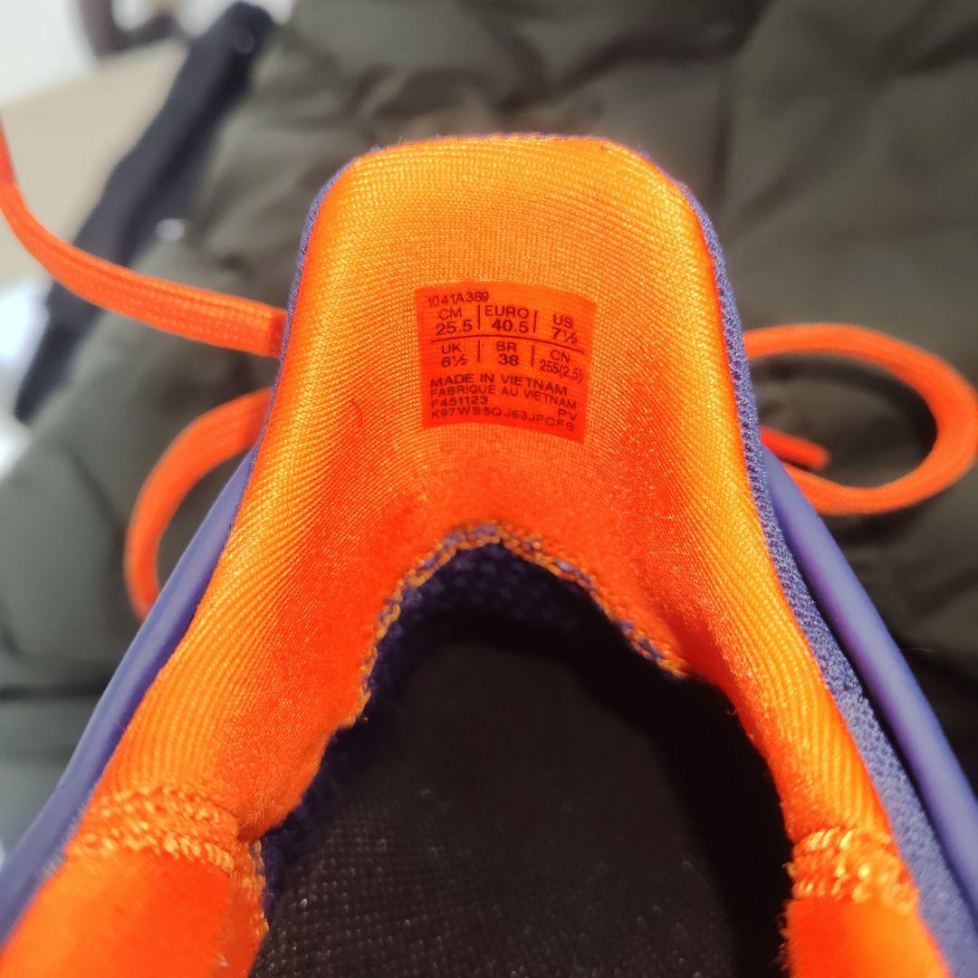 美品asics COURT FF3 OCテニスシューズネイビー/オレンジ25.5