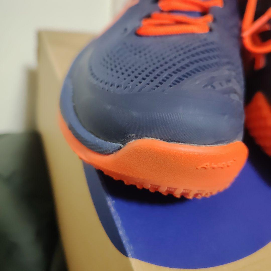 美品asics COURT FF3 OCテニスシューズネイビー/オレンジ25.5