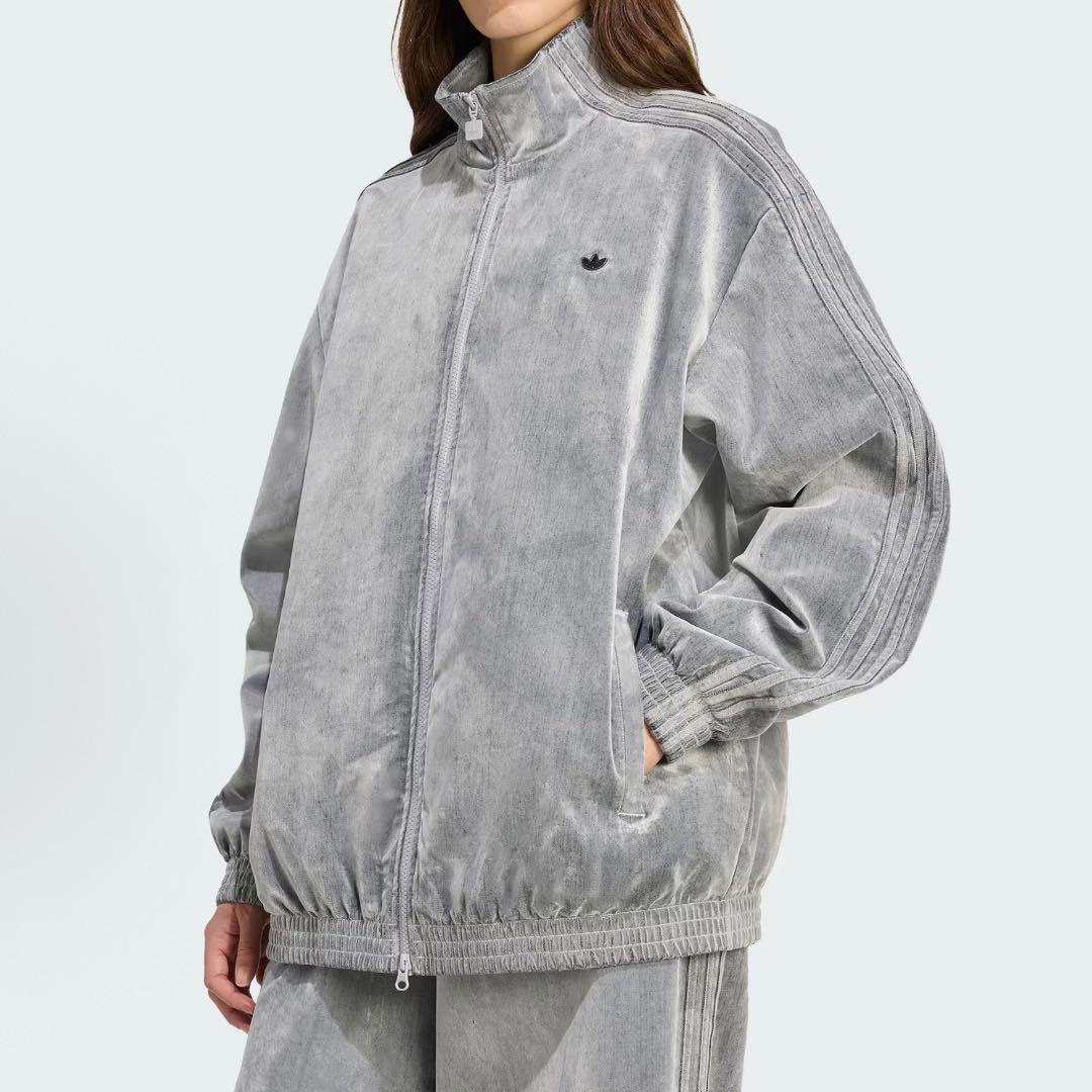 新品L Adidas ファイアーバード トラックトップ　グレー JW7330