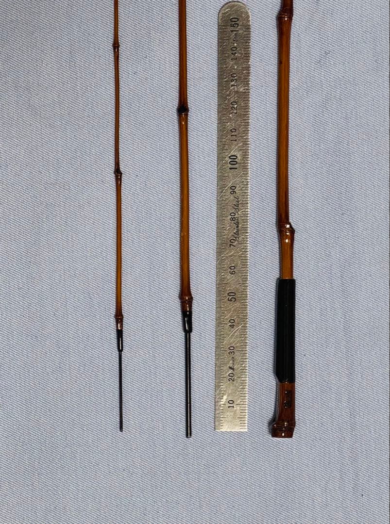 品川和竿やす製作の全竹タナゴ竿　三本継