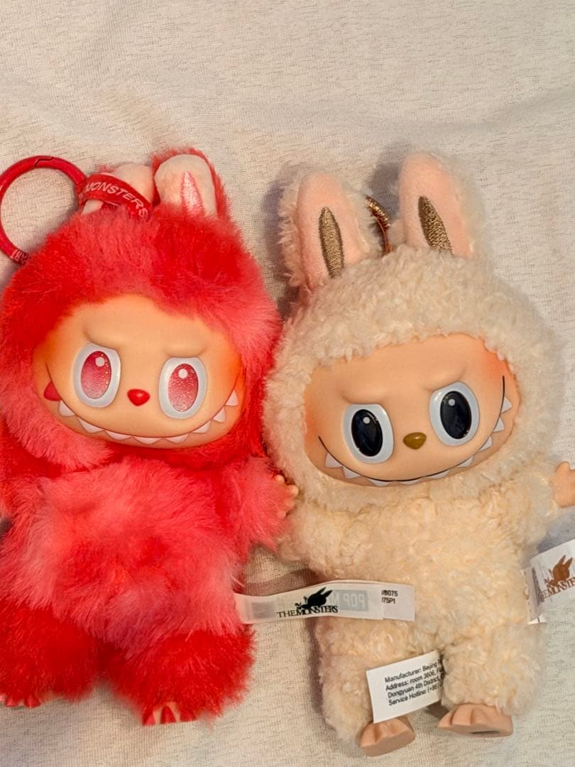 Labubu POP MART らぶぶ 正規品 限定 2体 ピンク ホワイト