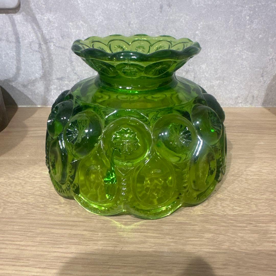 グリーンガラス ランタンシェード