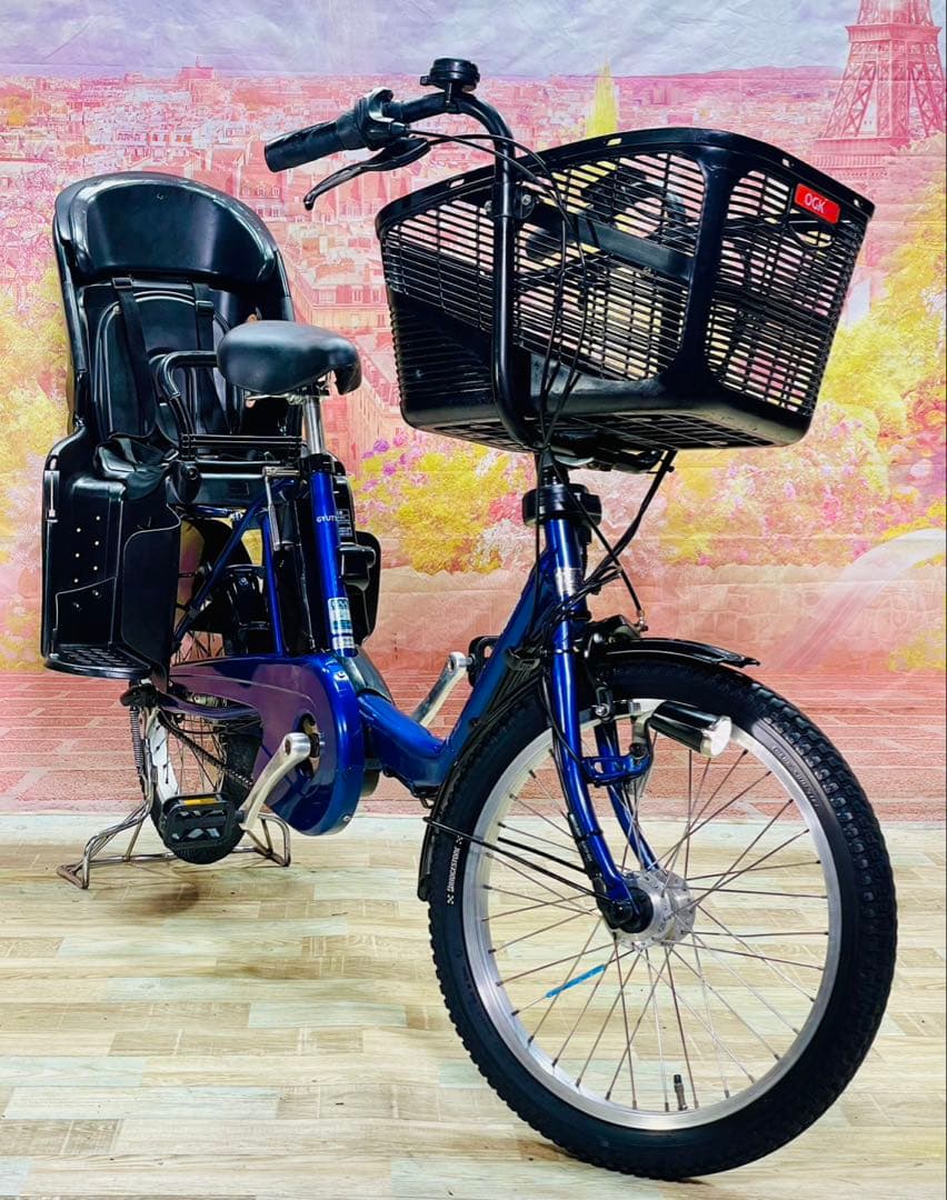 ZK3846 電動自転車 パナソニック ギュット 子供乗せ 20インチ 送料無料