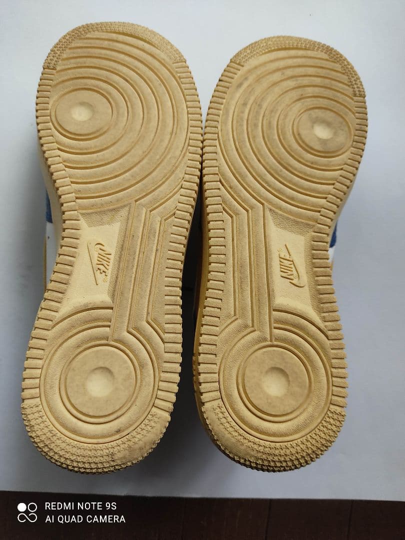 【美品】Nike Air Force 1 青 黄色 シューズ