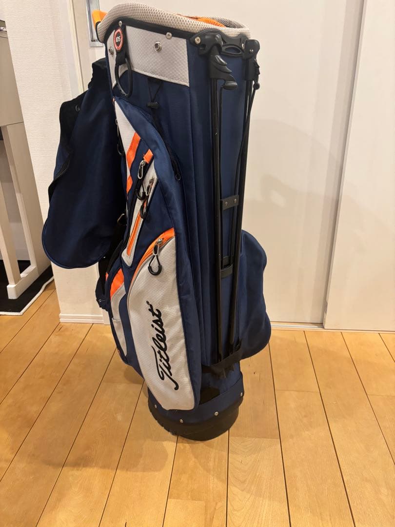 Titleist キャディバッグ スタンド色　14分割　ネイビー/オレンジ