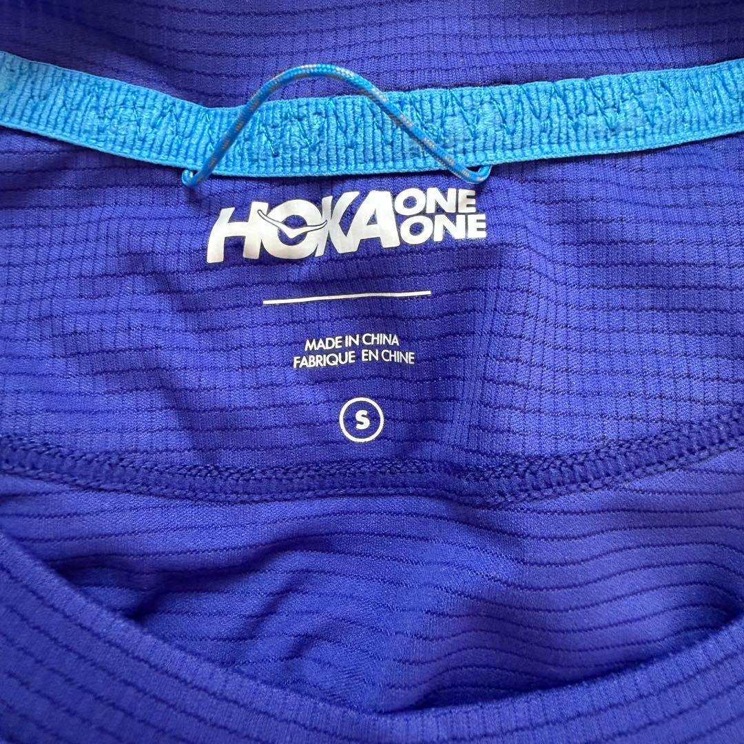 HOKA ONE ONE 長袖シャツ S 青/紫　ランニング
