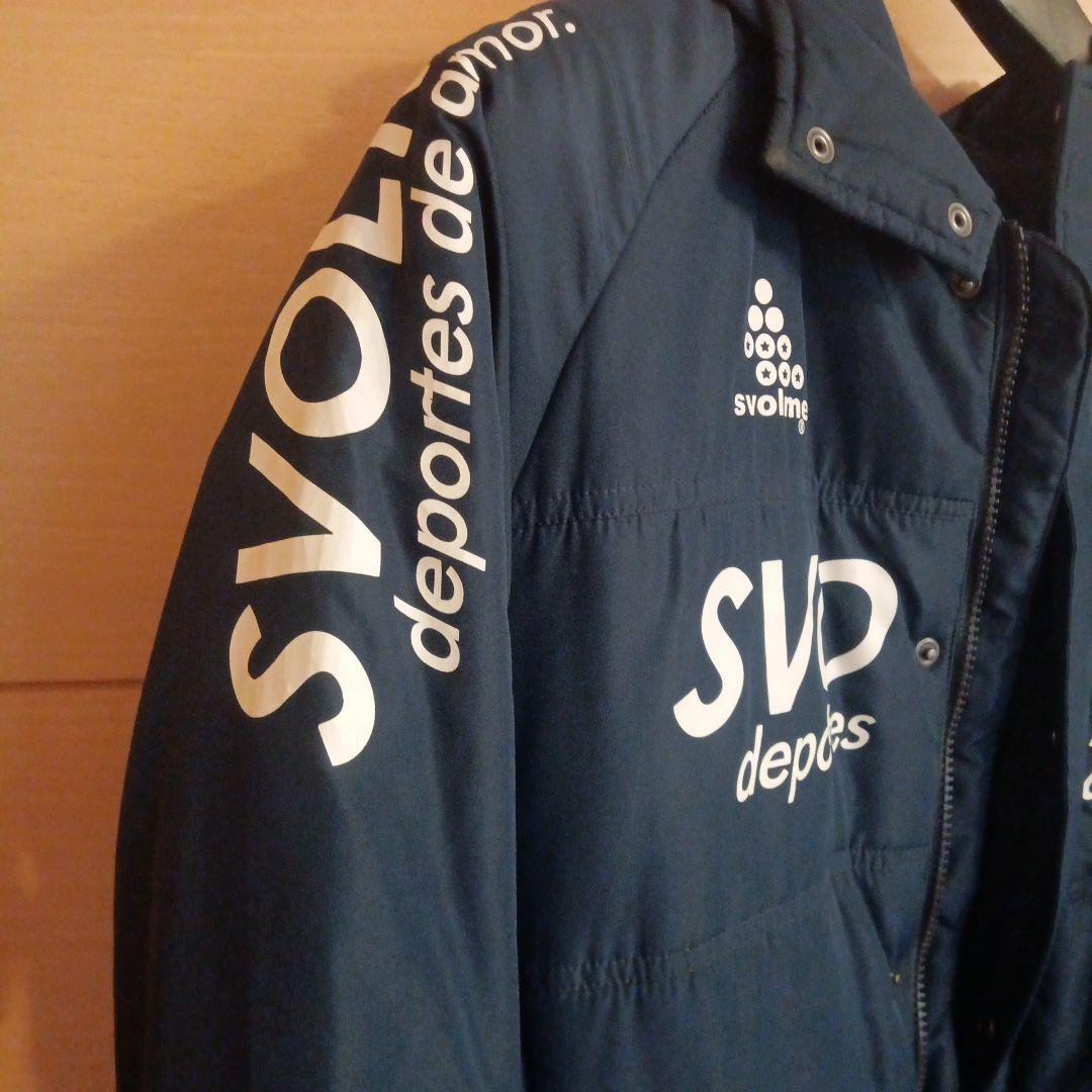 SVOLME ロゴ入りベンチコート ネイビー