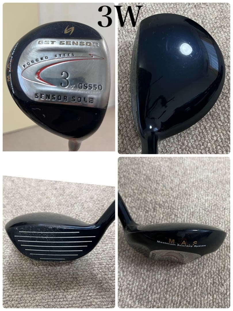 MizunoTaylorMade他メンズゴルフクラブ13本セットキャディバッグ付