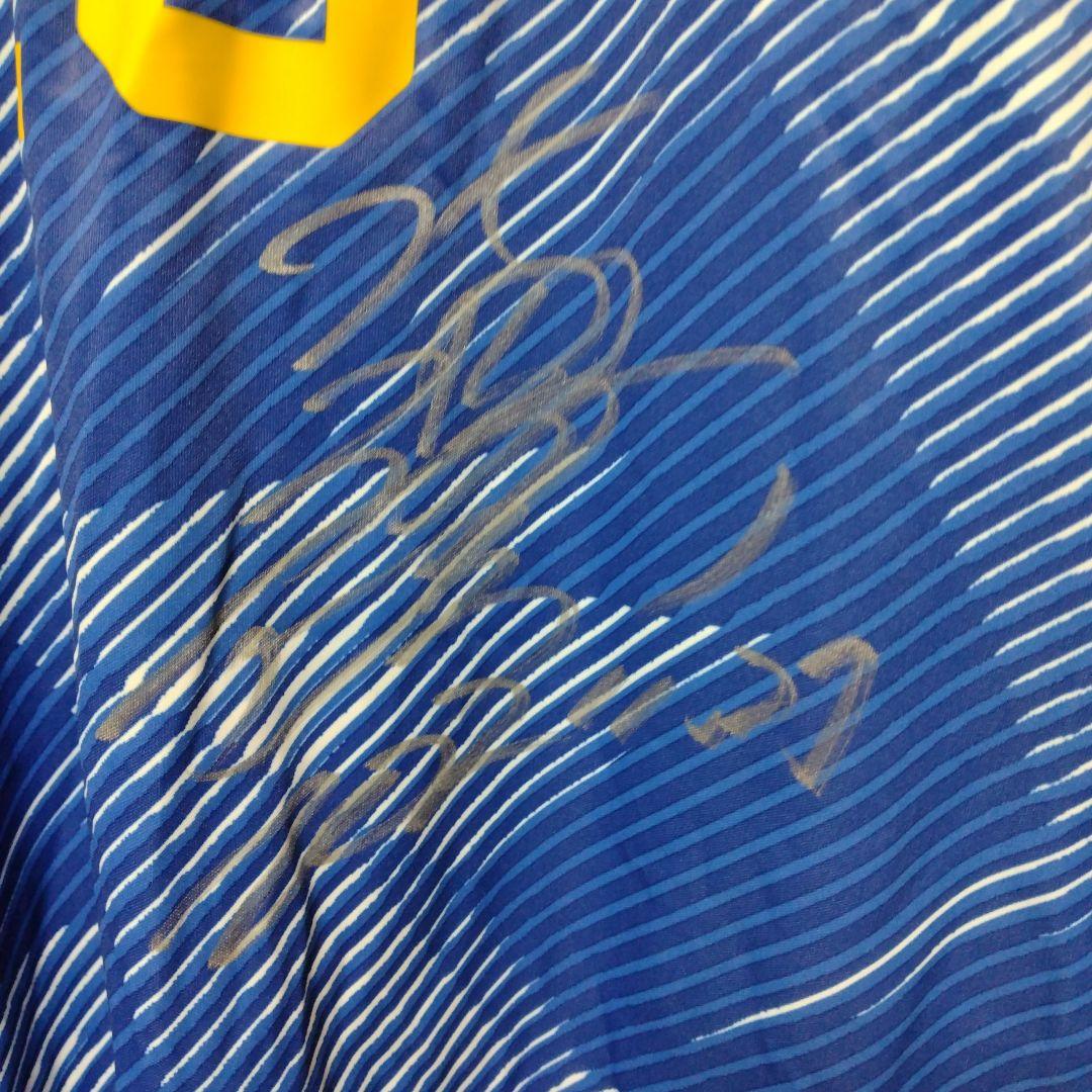 adidas　サッカー日本代表ユニホーム　北澤豪さん　サイン入り