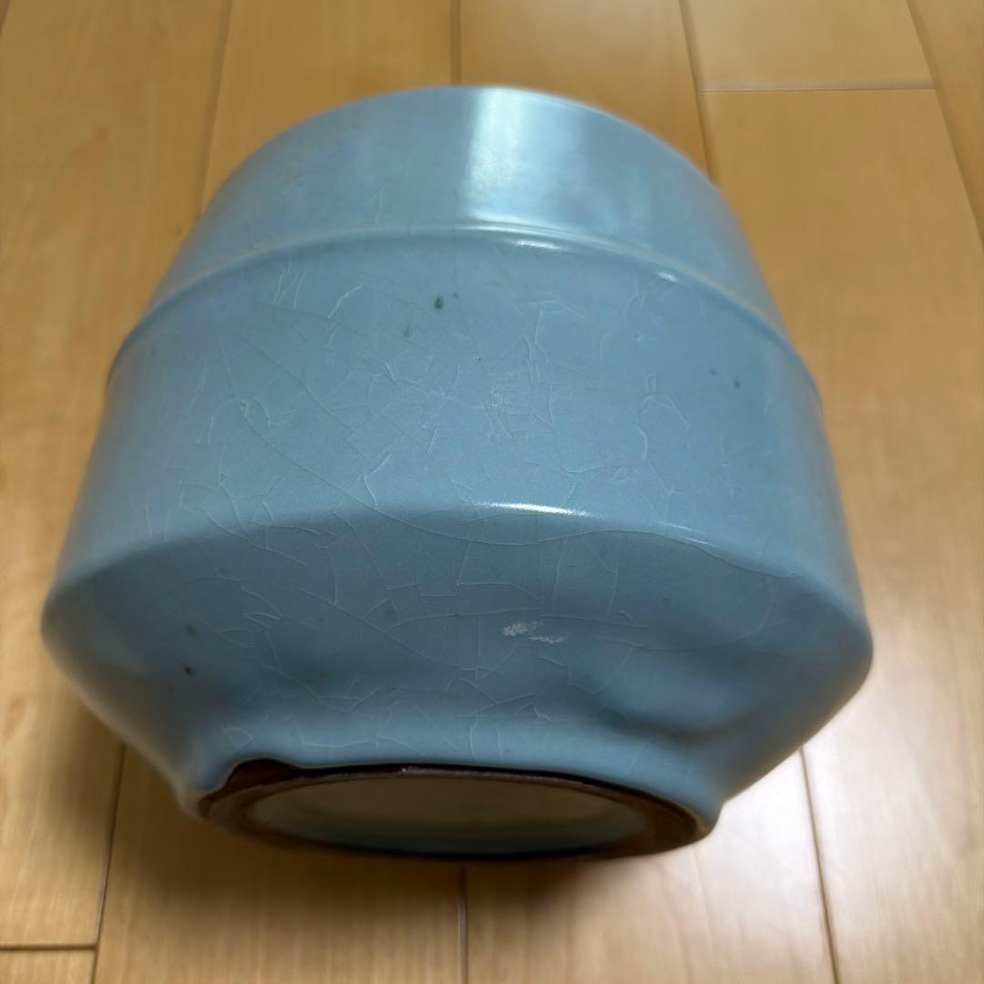 中島宏 青磁 壺 箱付 人間国宝 重要無形文化財保持者 作家物