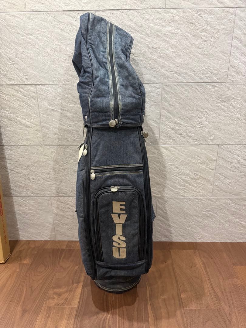 EVISU デニムキャディバッグ フード付き