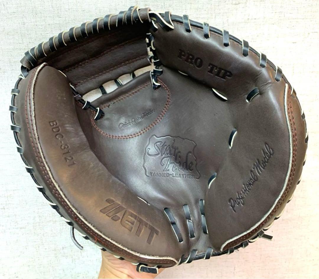 ZETT ゼット 軟式捕手用グラブ キャッチャーミット 右投げ