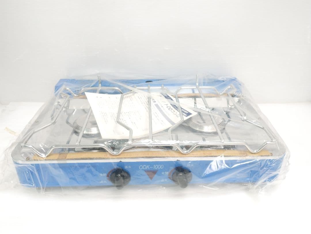 未使用品　アウトドアカセットコンロ　２口　２バーナー 西宮金属　HDK-1000