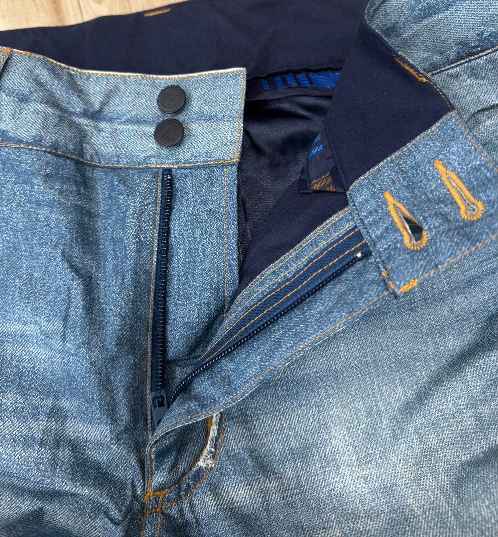 【美品】バートン BURTON GORE-TEX スノーボードパンツＬデニム柄