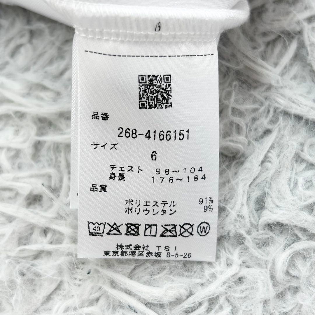 新品　PGG パーリーゲイツ　ハイネック　長袖カットソー　ホワイト　サイズ6