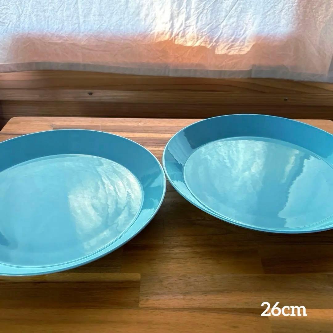 廃盤色  TEEMA ターコイズ 26cm プレート2枚セット