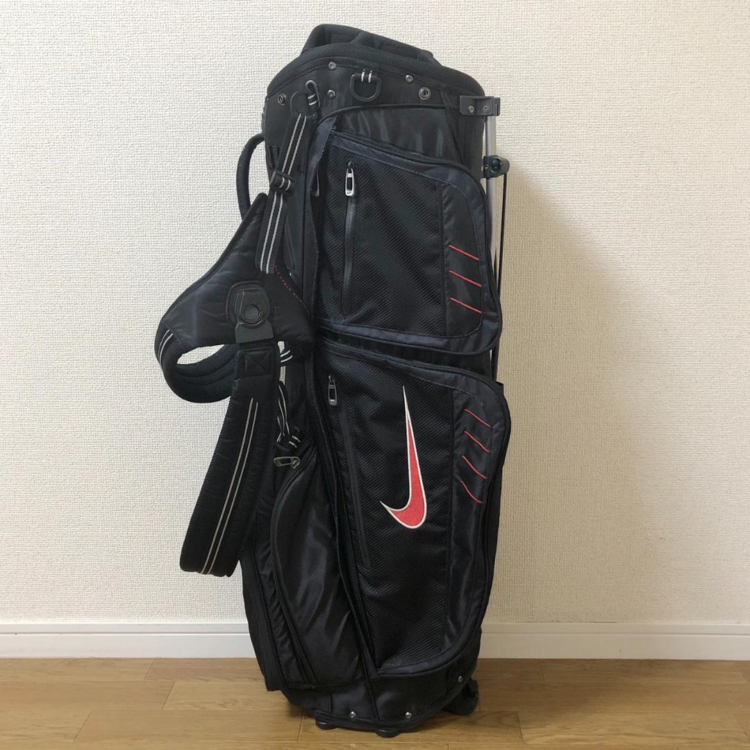 【希少】 NIKE ナイキ ゴルフ キャディバッグ 8分割 スタンド型 ブラック