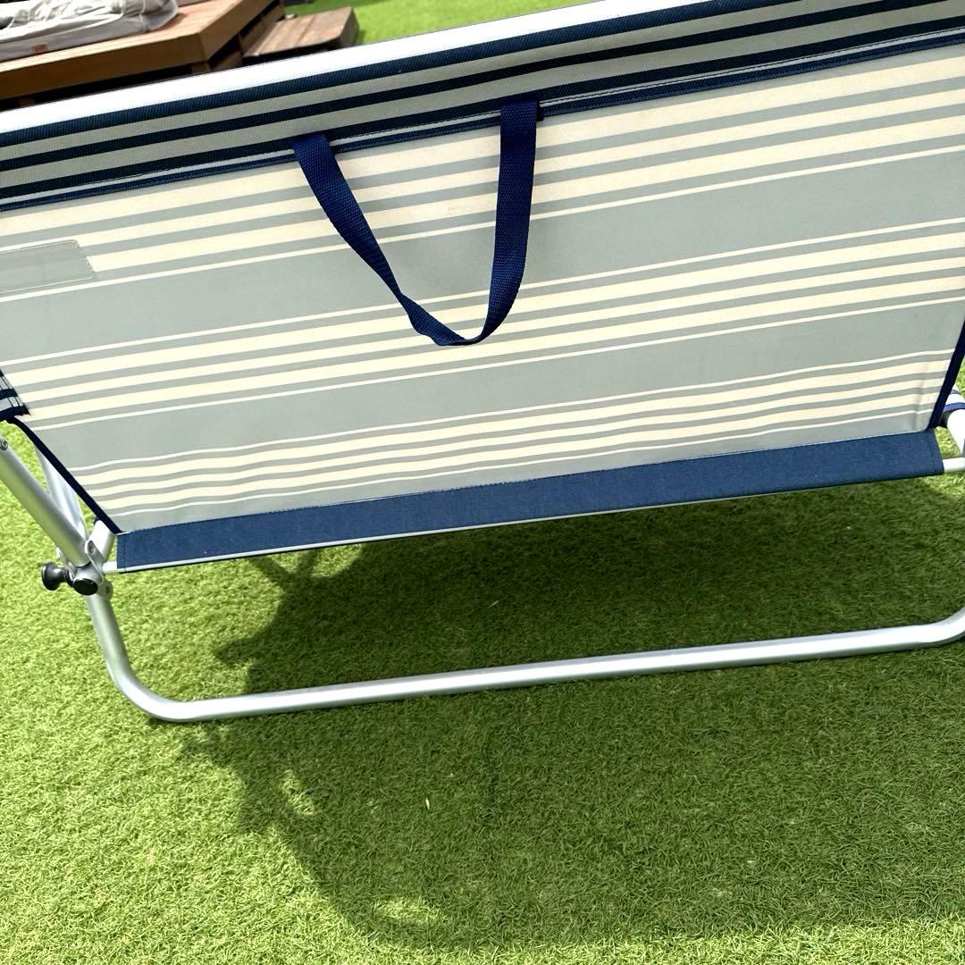 Coleman　リラックスフォールディングベンチ　ストライプ　ネイビー