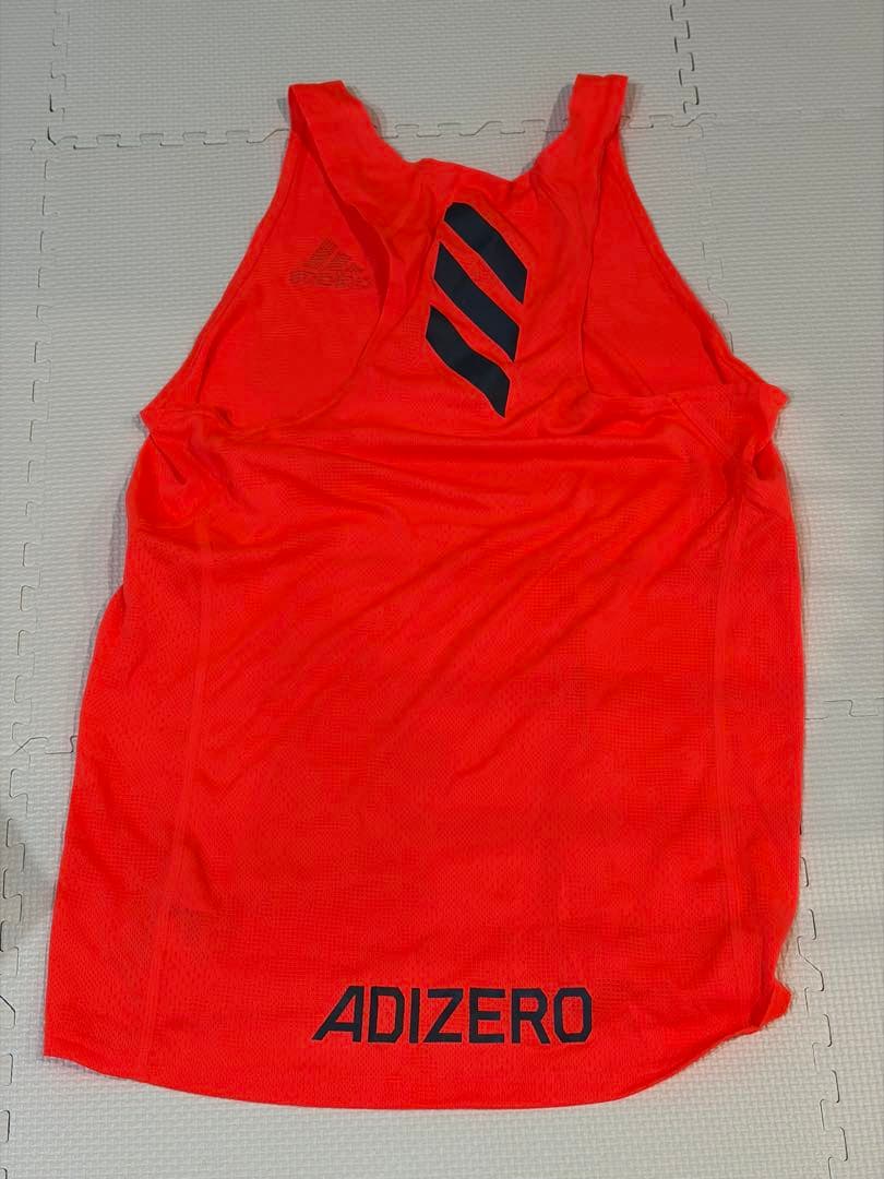 adidas ADIZERO ランニングタンクトップ オレンジ