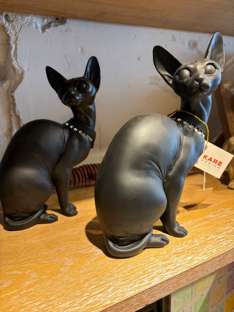 KARE カレ 正規品 オブジェ ブラック キャット 27 cm 猫 置物